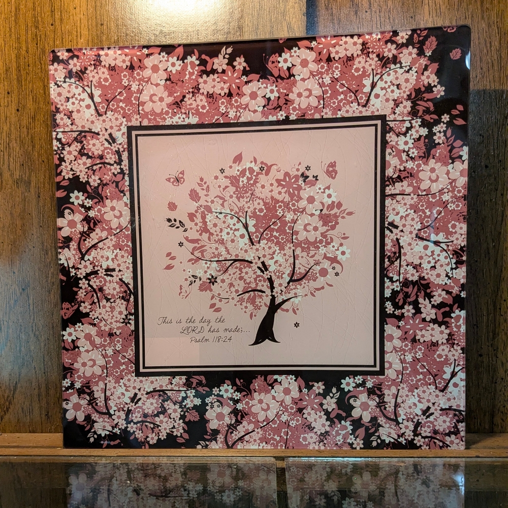 Floral Tree Decorative Plate 10x10